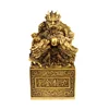 Brass Head Stamp Nine Dragon Jade Seal Craft Ornament 5