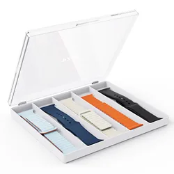 Premium Transparent Storage Box for Smartwatch Straps and Accessories (Transparent)