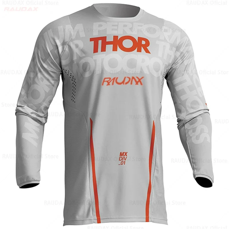 Youth Quick Dry Motocross Jerseys Thor Raudax Downhil Mountain Bike DH Shirt MX Motorcycle Cycling Clothing Ropa MTB T-Shirts 3