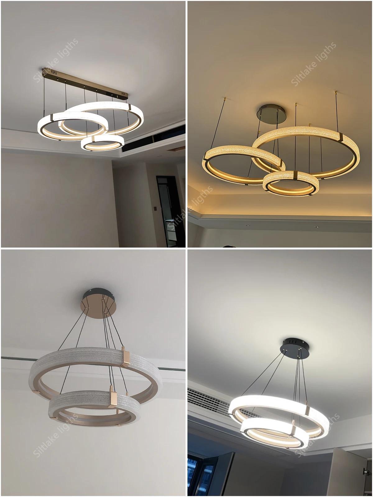Modern design creative round simple chandelier ring Lights suitable for living room bedroom restaurant home round Pendant Lights 3
