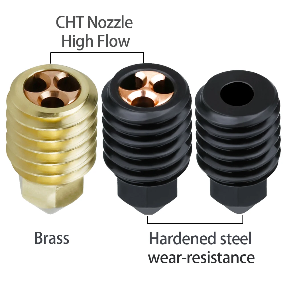

For Bambu Lab CHT Nozzle High Flow 0.2/0.4/0.6/0.8mm Brass Nozzle 500°C For Bambu Lab Hotend For Bambu Labs Nozzle Lab P1P