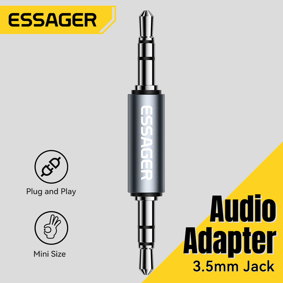 Essager Audio Cable 3.5mm Jack Male to Male Aux Cable for Phone Headphone Car MP3 Speaker Laptops Tablets Stereo Jack Connector