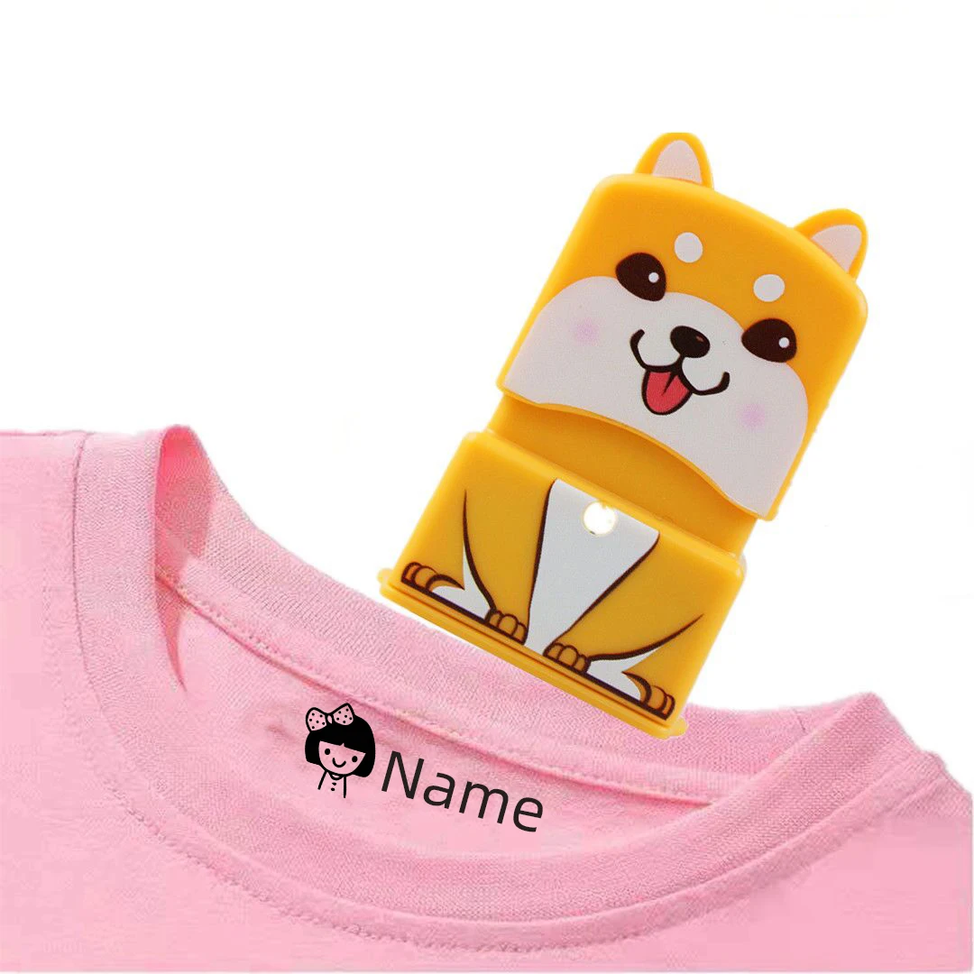 Name Stamp For Baby Children's Teacher Clothing Cute DIY Personalized Name Seal Stamps for Clothes Daycare Kindergarten name stamp self ink stamps
