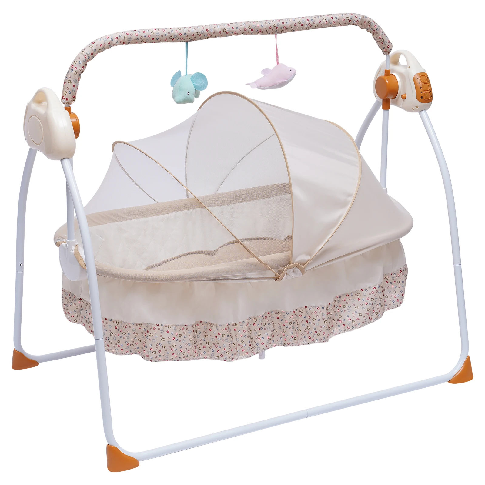 Electric Baby Cradle Swing Bed with Music & Remote