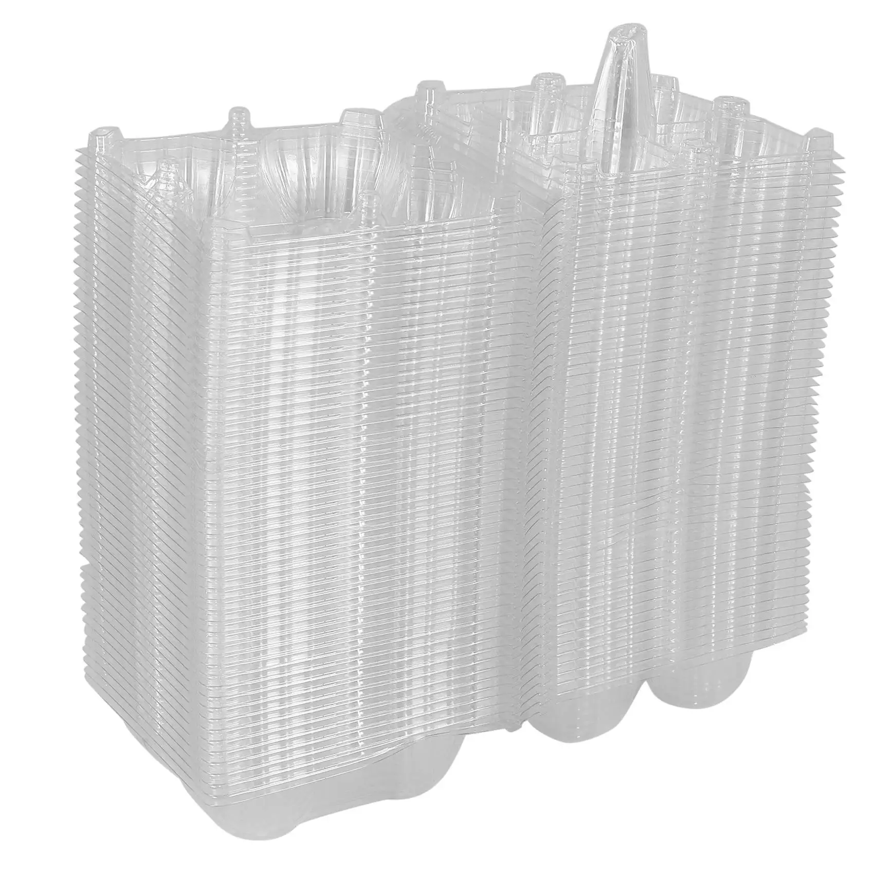 50PcsPlasticEggCartonsBulkClearChickenEggTrayHolderforFamily