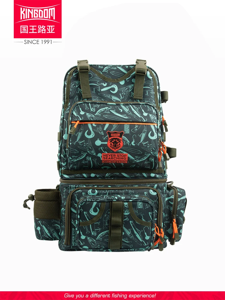 

KINGDOM Road Asia Bag Super-capacity Multifunctional Detachable Pole Portable Single Shoulder Messenger Bag Waterproof Fishing
