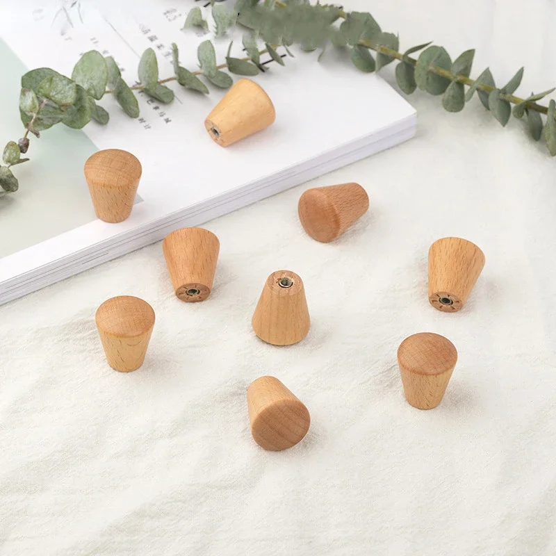 10pcs/set Solid Wood Dresser Wardrobe Handle Desk Drawer Knobs and Pulls Kitchen Cabinet Door Handle Cupboard Furniture Hardware