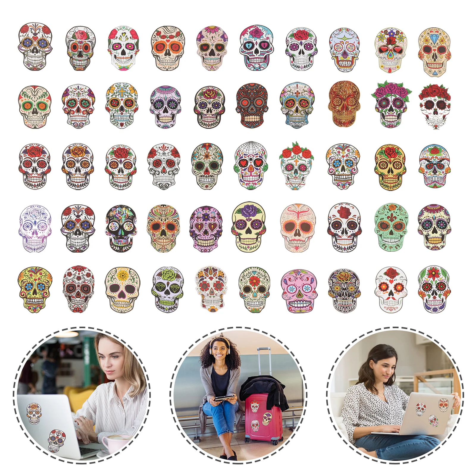 

150 Pcs Computer Stickers Halloween DIY Decals Waterproof Laptop Wall Hanging