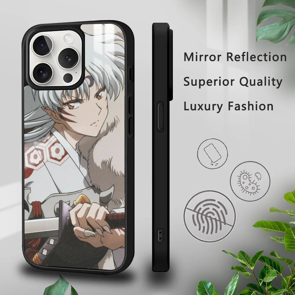 I-Inuyasha S-Sesshomaru Handyhülle für iPhone 16 15 14 13 12 11 Pro Xs Max Mini Plus Celulares Hard Funda – Detail 5