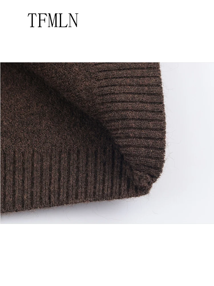 Fashion Knitted Sweaters For Women 2025 Autumn Causal Ladies Warm Long Sleeve Cardigan Tops Sweet Girls V-neck Street Outwear