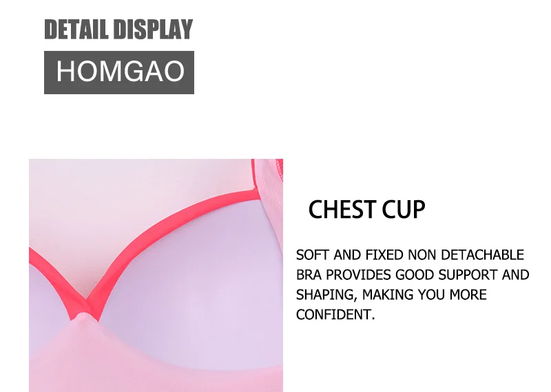 HOMGAO Sexy V-Neck Women's Swimsuit Push Up One Piece Bathing Suits Monokini Tummy Control Plus Size Beach Wear Swimwear