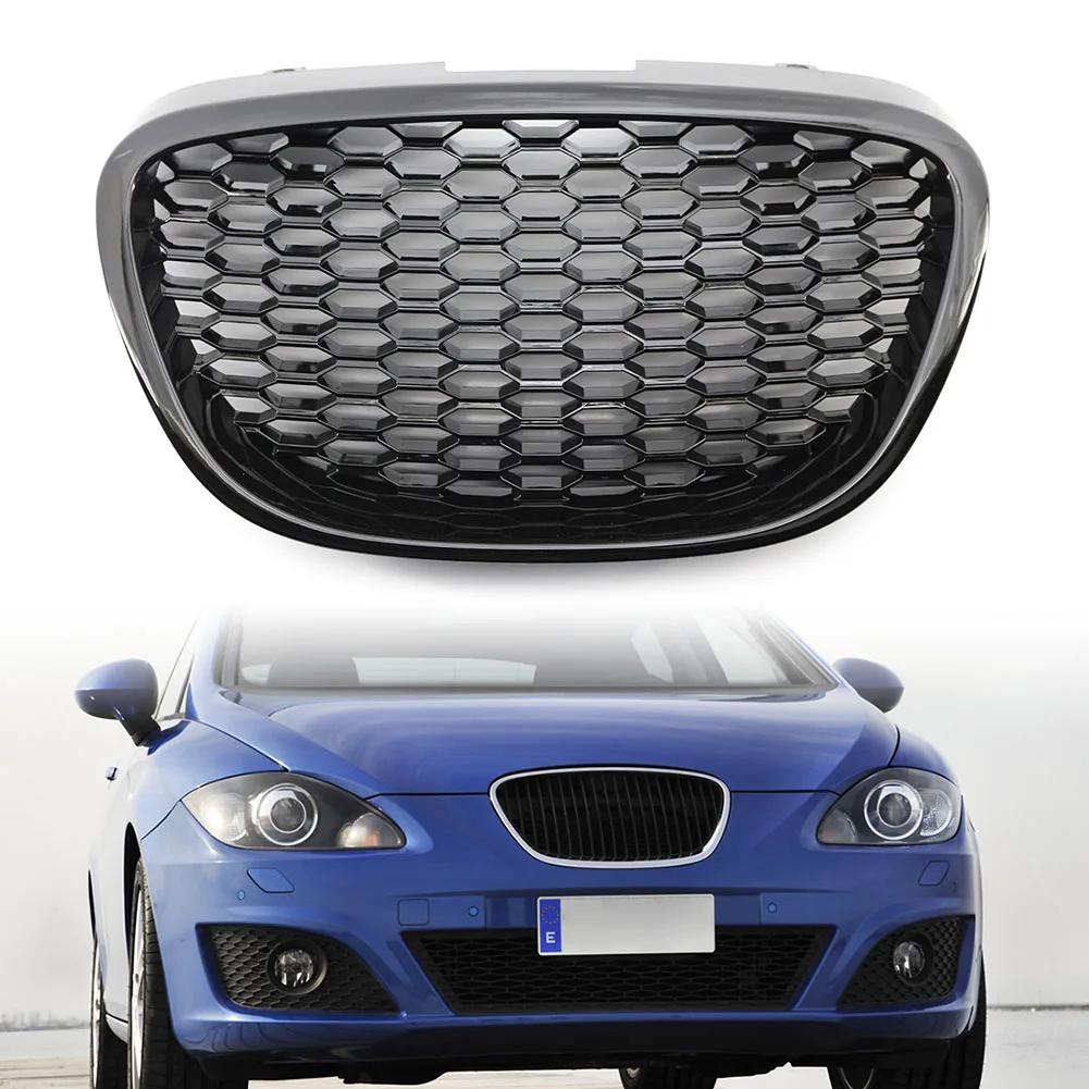 

Решетка переднего бампера автомобиля, Центральная решетка из АБС-пластика, решетка для Seat Leon MK2 1P1 2006 2007 2008 2009