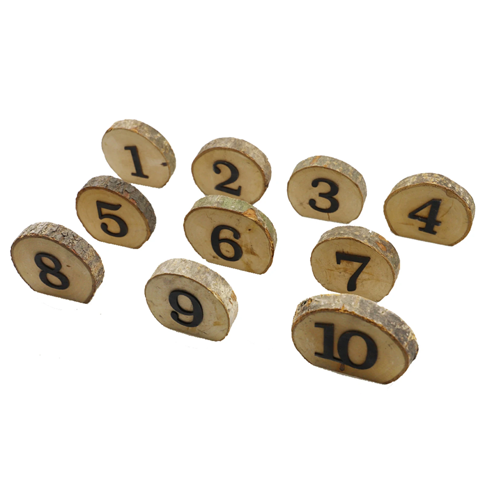 1-10 Wooden Table Number Rustic Party Wedding Decoration Number Blocks for Wedding Reception and Table Decorations