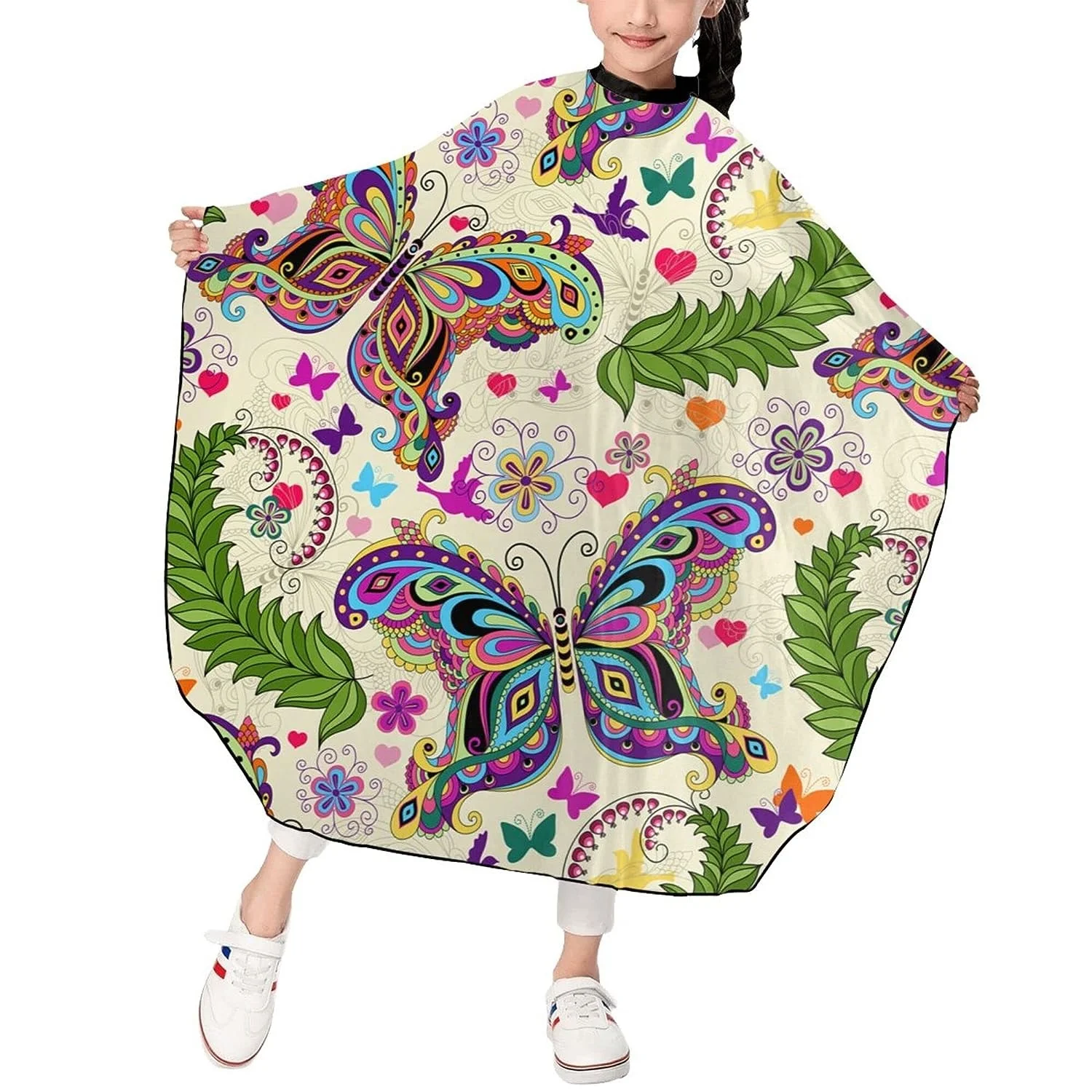 Kids Barber Cape Professional Salon Cape Hair cutting Cover for Child Styling Apron with Adjustable Closure