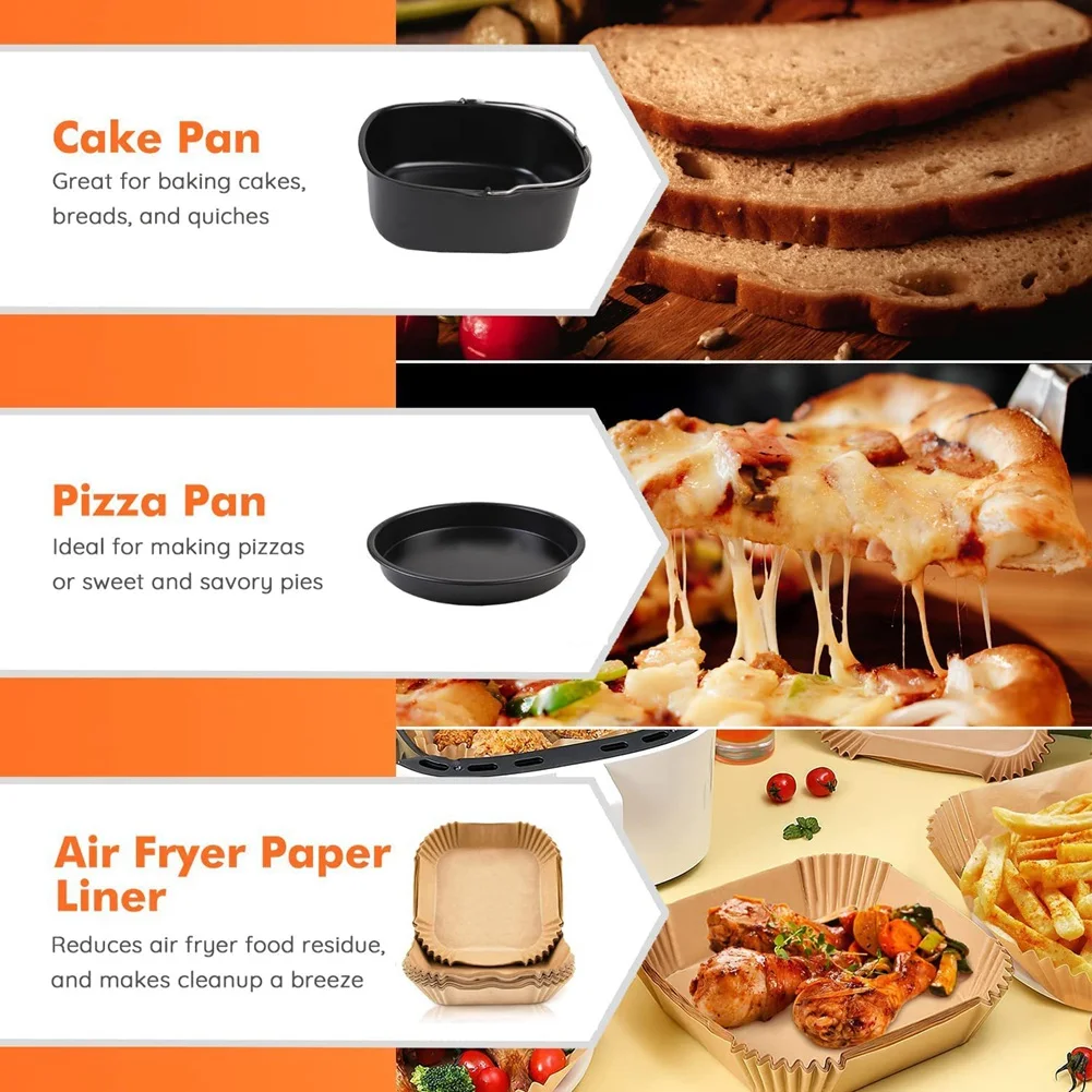 Square Air Fryer Accessories, for Instant Vortex Plus, COSORI 6.4L, Tefal  XXL 6.2L, Breville & Most 5.7L Air Fryers