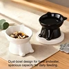1pc Black White Cat Bowl Cat Bowl Pet Bowl Pet Supplies Plastic Cat Bowl Dog Bowl Cat and Dog Universal Pet Bowl Pet Accessories 5