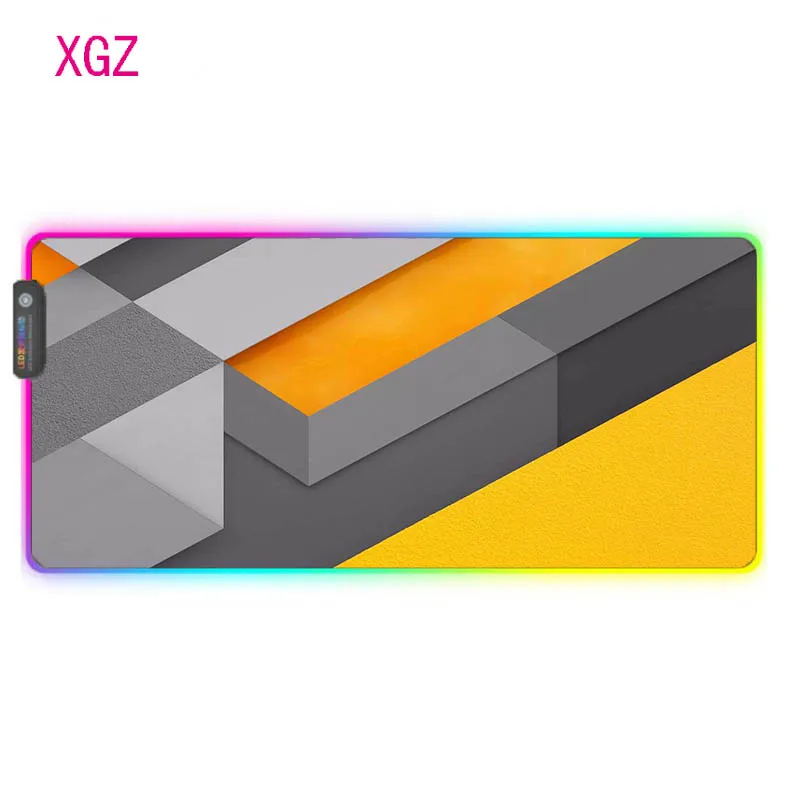 

Linii Figury Tekstury RGB gaming mouse mat XGZ gaming large keyboard accessories USB backlight LED rubber non-slip desk pad