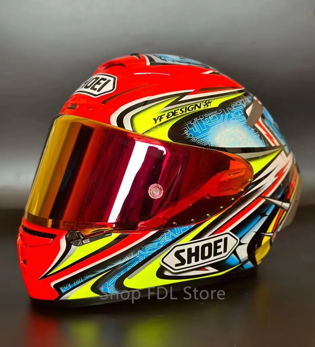 

Шлем для мотоциклистов SHOEI X14, шлем для езды на мотоцикле, красная катана, на все лицо, 60-е юбилейное издание