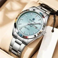 PAAZOMU Luxury Quartz Man Wristwatch Sport Men Watches Waterproof Luminous Date Week Stainless Steel Men's Watch Male Reloj