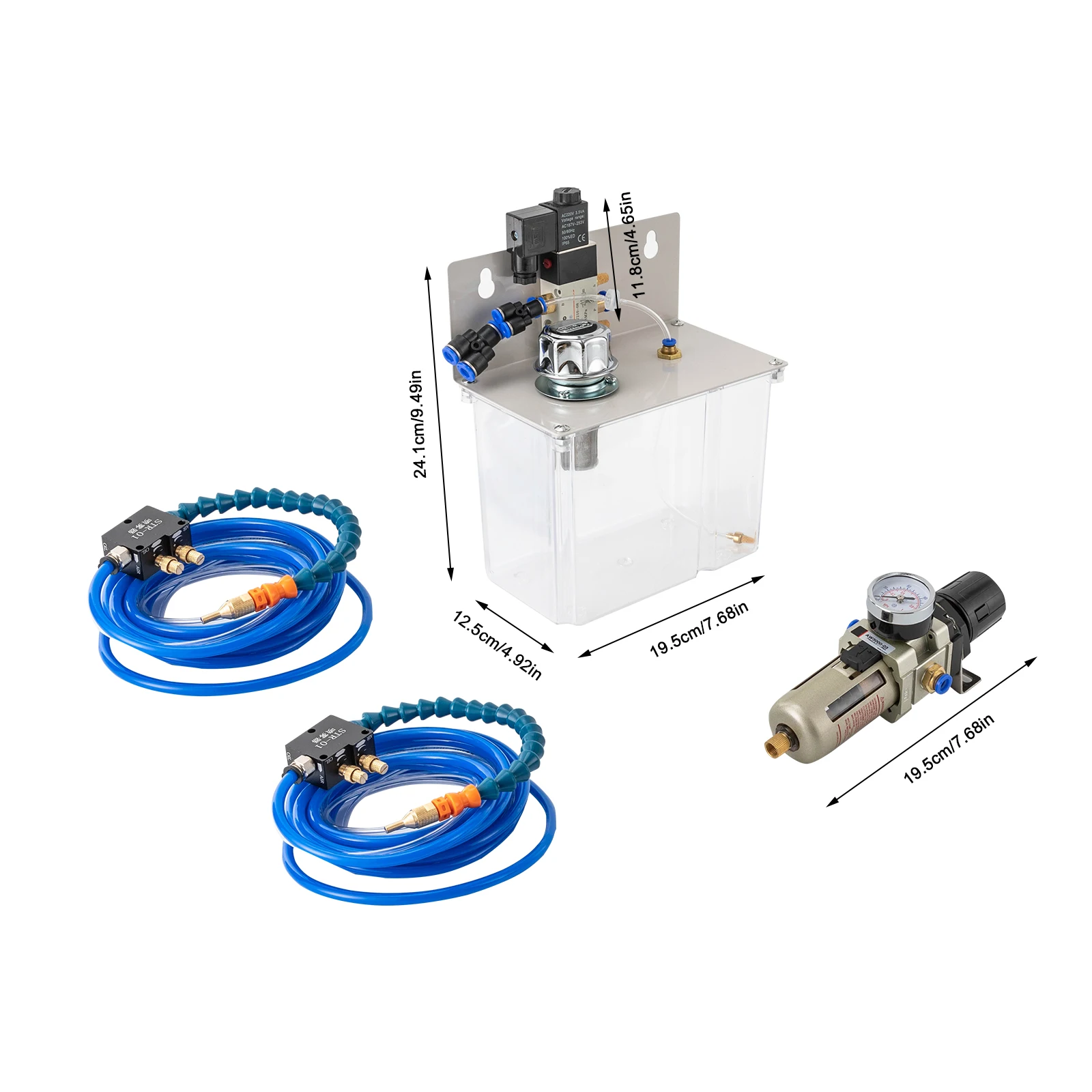Mist Coolant Spray 2Pcs Mist Coolant Lubrication Spray System For 8mm Air Pipe CNC