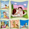 Heidi Peter And Grandpa Alps Goat Mountain Pillow Covers Cartoon Sofa Decorative Home Double-sided Printing Short Plush Cute 1