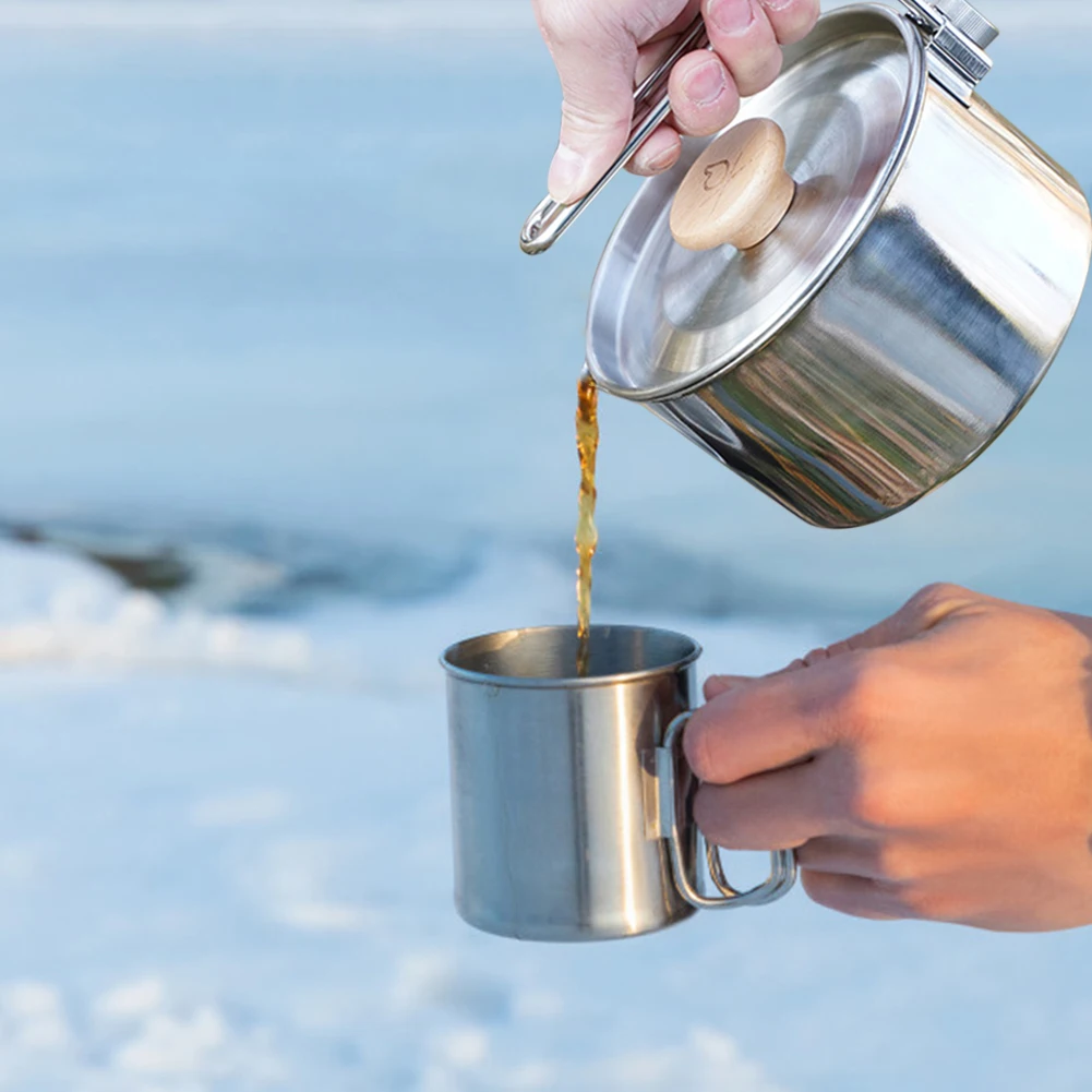 Stainless Steel Camping Pot Camp Cooking Pot Camping Boutique