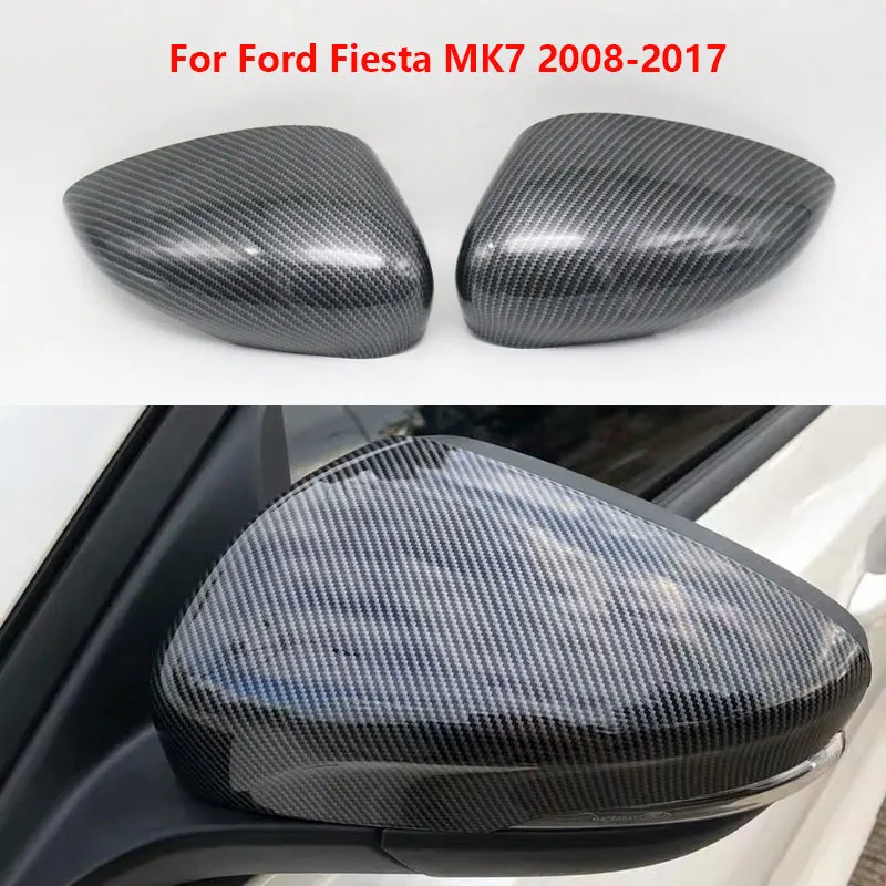1 Pair Car Wing Door Outside Rearview Mirror Cover Housing For Ford