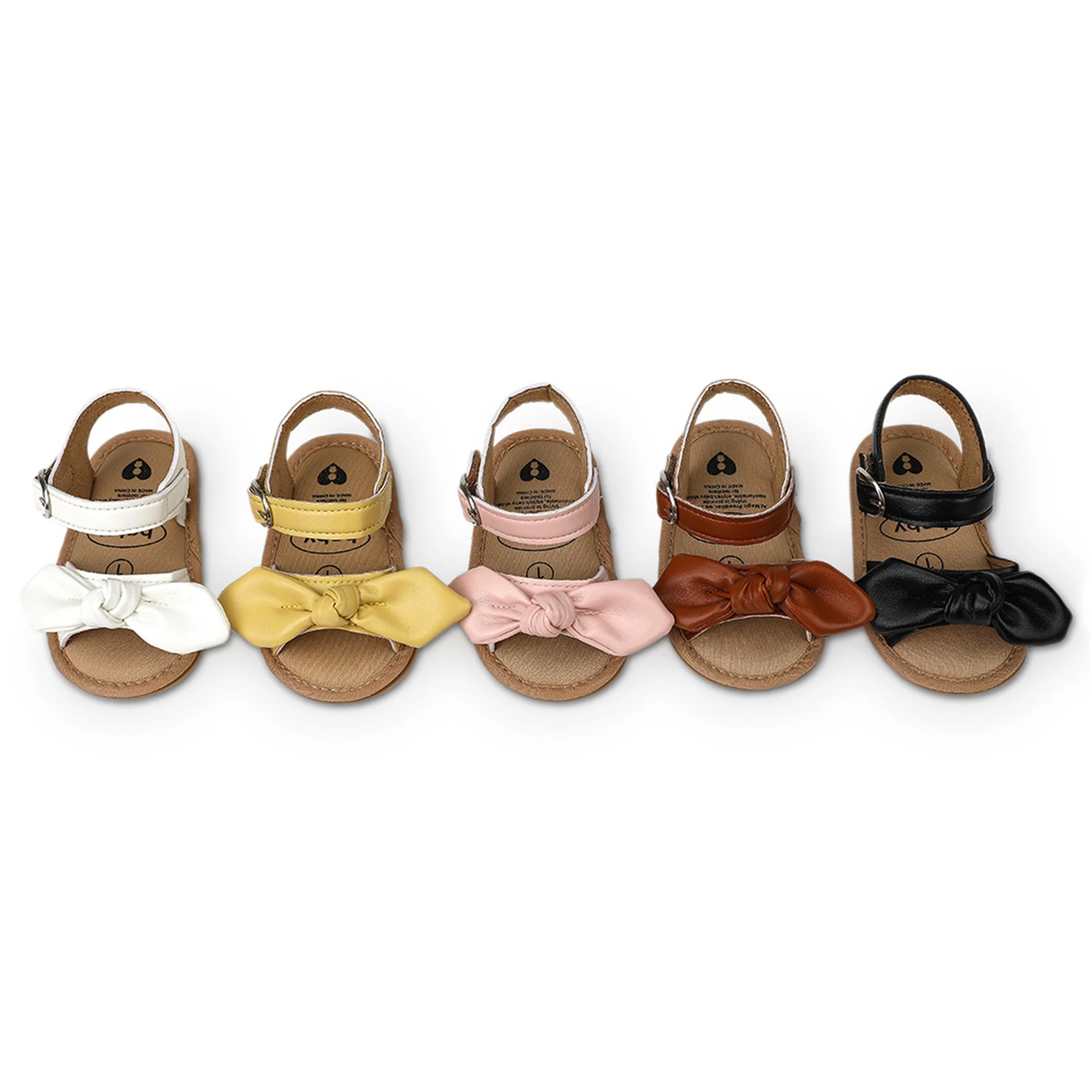 Citgeett Summer Infant Baby Girl Sandals Non-slip Bowknot Casual Daily Flats Toddler Shoes