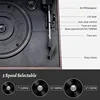3 Speed Bluetooth Turntable Vinyl Player with CD/Cassette Play,AM/FM Radio 4