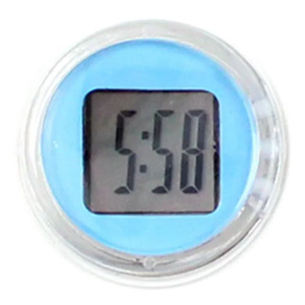 Mini Waterproof Motorcycle Bike Sticky Digital Display Clock Watch Motorcycle Decoration Auto Car Interior Accessories Digital Wall Clock Digital Display Clock