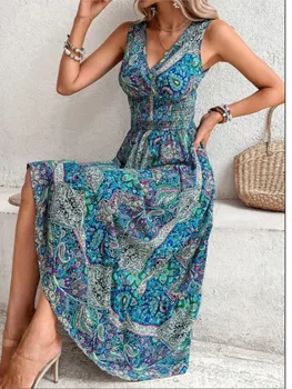 Dress Women Fahsion Sleeveless Print 1