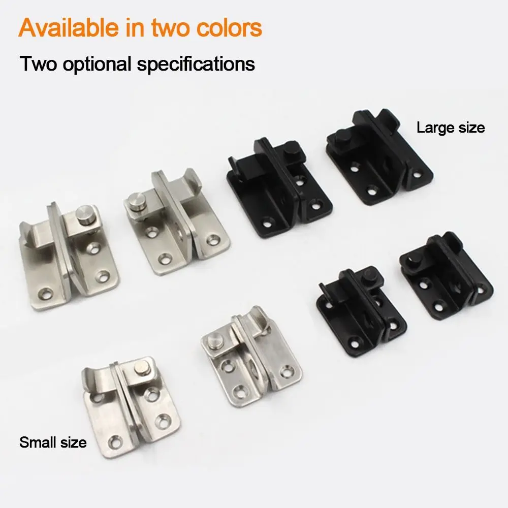 Door latch cabinet latch door bolt Anti-theft Sliding Door Lock Bolts Padlock Clasp Stainless Steel Gate Safety Lock Catch Cabinet Latches Fitting