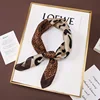 1pcs 70cm Cow Pattern Printed Silk Scarf for Women Imitation Silk Trendy and Versatile Headwear Clothing and Square Scarf 1