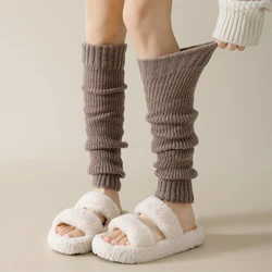 Fashion Women's Leg Warmers High Quality Autumn Winter New Warm Long Socks For Women Preppy Style Solid Color Overknee Leggings