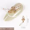 10pcs Luxury Star Moon Love Heart Chain Nail Art Zircon Pearl Metal Manicure Nails Accessories DIY Decorations Supplies Charms 3