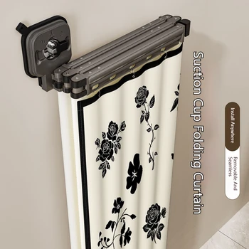 Folding Shower Water Curtain 1