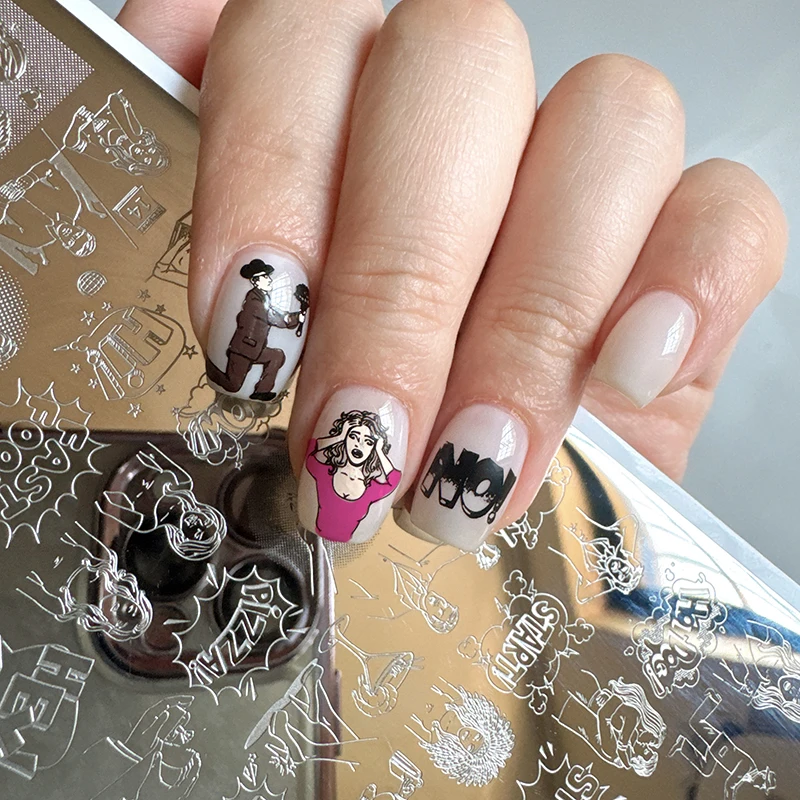 XMQ 스탬핑 네일 아트 IMEGE 플레이트 부활절 토끼 달걀 템플릿