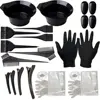 Hair Dyeing Tools Set Home Salon Hair Dyeing Brush Hair Dyeing Cream Bowl Coloring Brush Comb Earcap Clips Dyeing Cape Kits 1