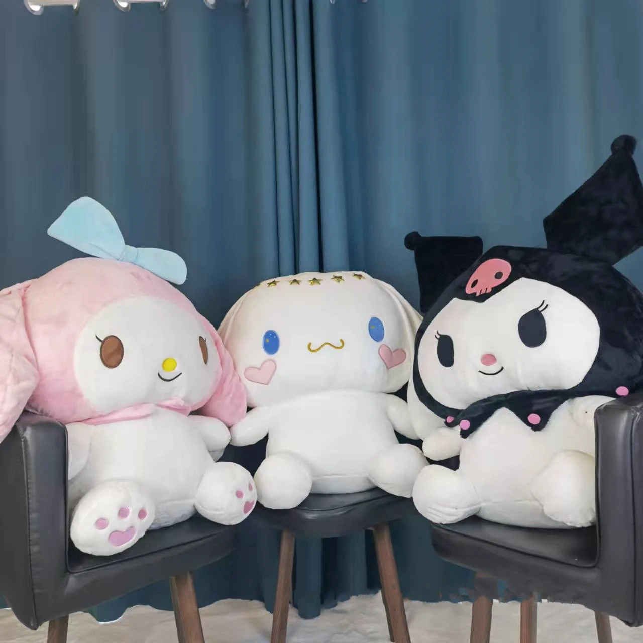 

Плюшевая игрушка Kuromi My Melody, большой размер 55 см, мягкая кукла в японском стиле, аниме, милые обнимающие плюшевые игрушки, рождественские подарки