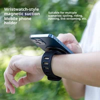 Magnetic Watch Strap Phone Holder for Wrist, Universal Mount for Cycling Running Driving Live Streaming Compatible with iPhone