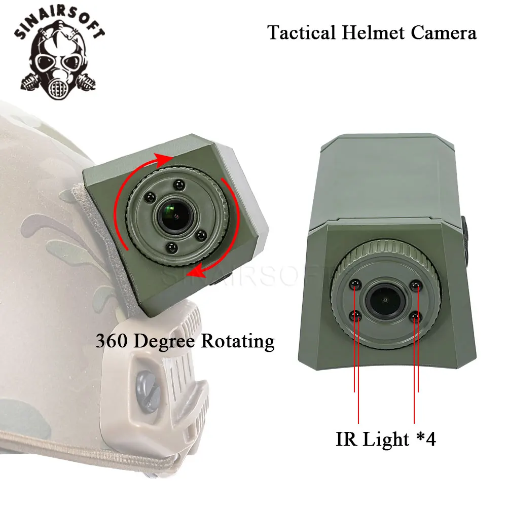 Outdoor Sport Tactical Helmet 1080P Camera Hunting Airsoft CS Wargame Cycling Sports Cosplay Movie props