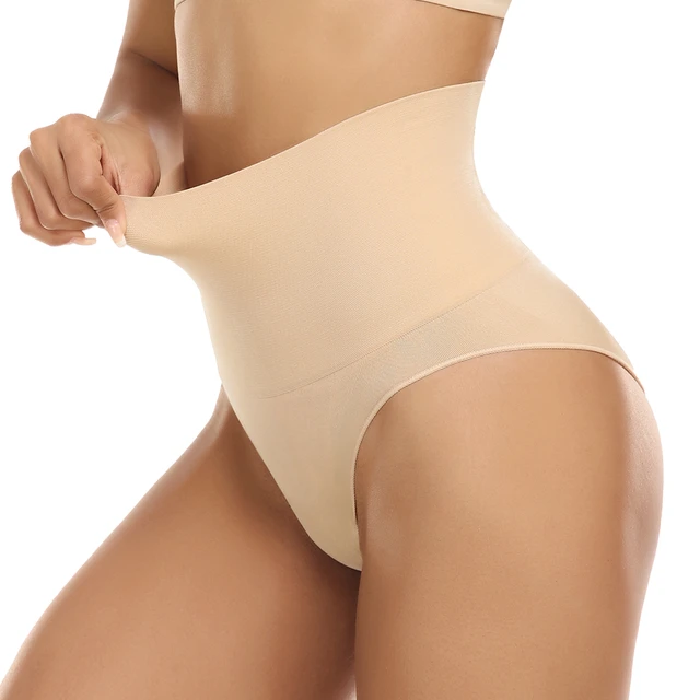 High Waist Tummy Control Panties Body Shaper Women Thong Panty