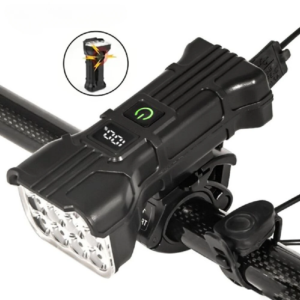 Bike Light with Horn Rechargeable for Night Riding