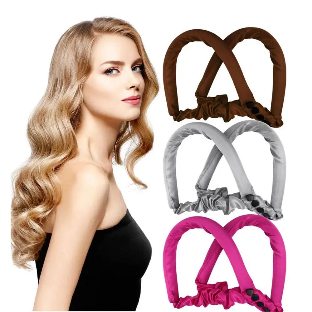 

Silk Curlers Ties Heatless Curling Rod Headband Lazy Sleeping Hair Rollers Wave Formers Perm Rods Women Beauty Hair Styling Tool