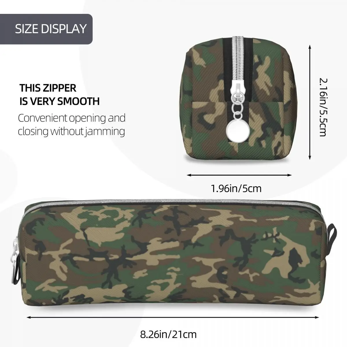 Army Camouflage Pattern Pencil Case Creative Jungle Military Camo Pen Box Bag Student Large Storage Office Gift Pencilcases