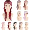 Hair Loss Women Headwrap Headwear Headscarf Beanie Cap Muslim Hijab Pre-Tied Bonnet Cancer Chemo Cap 5