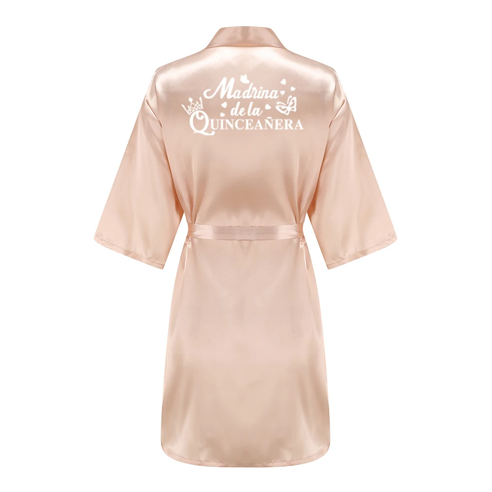 Mis15 Años Robe 15 Years Girl Birthday Party Robes Quinceanera Robe Mis XV Bathrobe Silkly Nightgown
