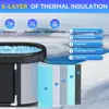 XL Large Oval Ice Bath Tub Athletes 100 Gallons Portable Cold Plunge Tub Recovery Water Therapy Foldable Insulated Durable Easy 5