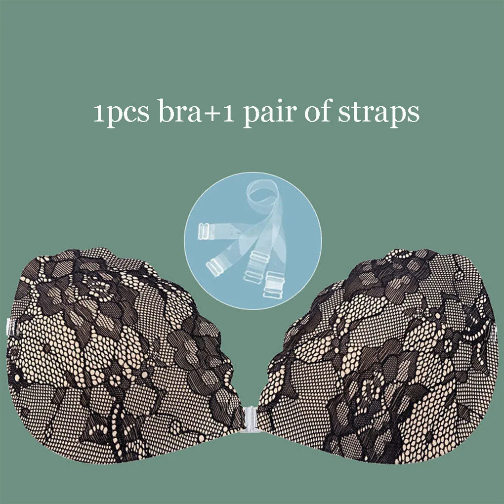 Adhesive Push Up Bra with Invisible Straps for Backless Outfits Silicone Nipple Bra Reusable Strapless Nipple Tape