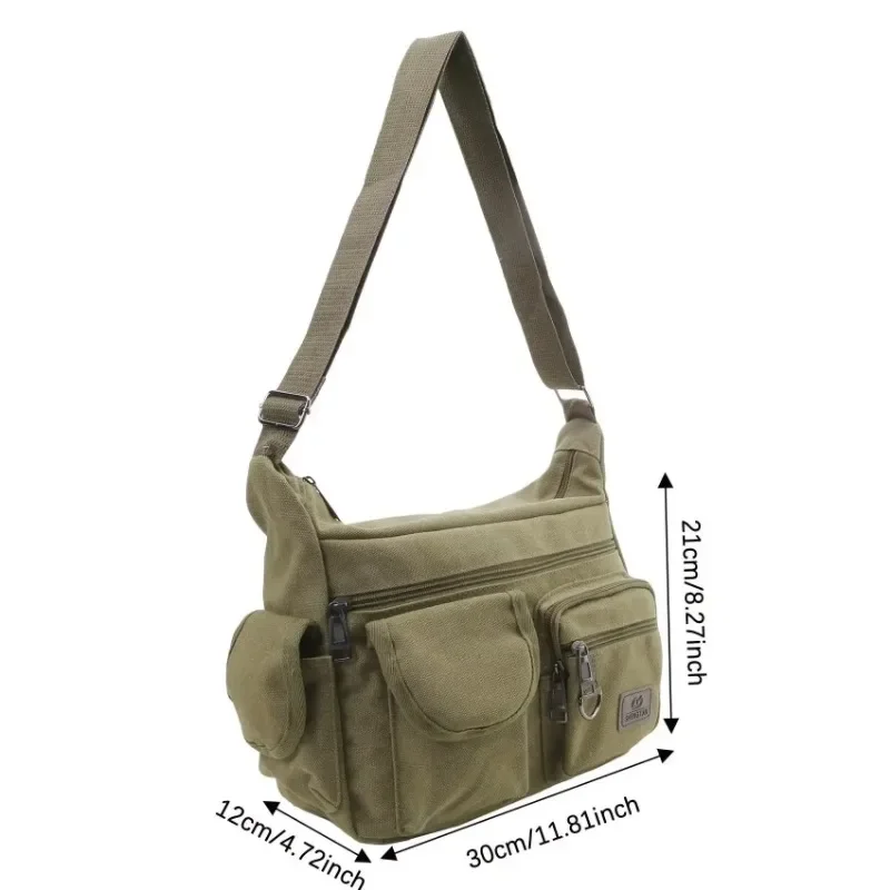 Casual Tote Travel Male Crossbody Bag Men's Canvas Shoulder Bags Luxury Messenger Bags Fashion High Quality Handbag Chest Bag - 5